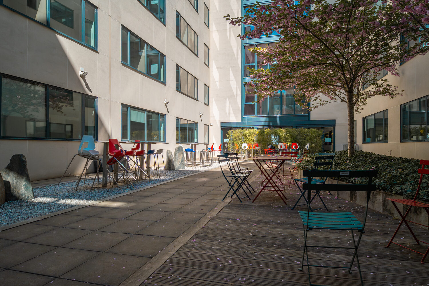 Espace extérieur d'entreprise, terrasse